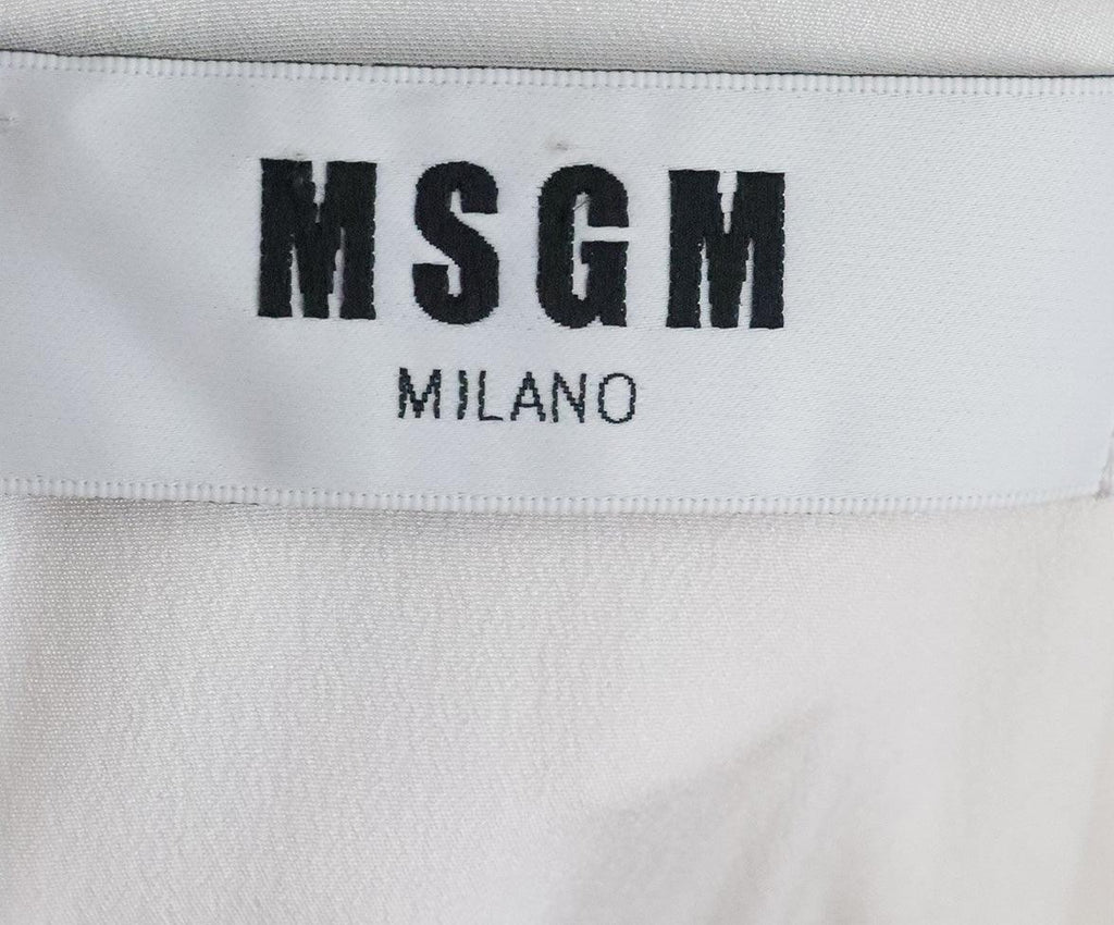 Msgm White Silk Embellished Dress 3