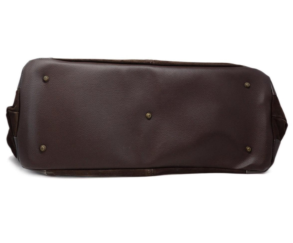 My Style Bags Milano Brown Suede Travel Bag - Michael's Consignment NYC