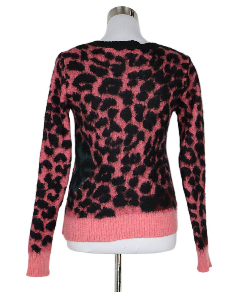 N. 21 Red Pink & Green Leopard Print Sweater sz 4 - Michael's Consignment NYC