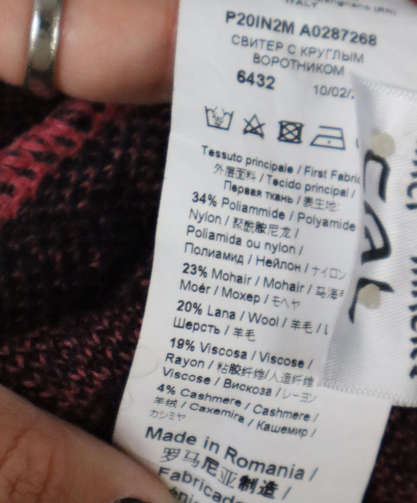 N. 21 Red Pink & Green Leopard Print Sweater sz 4 - Michael's Consignment NYC