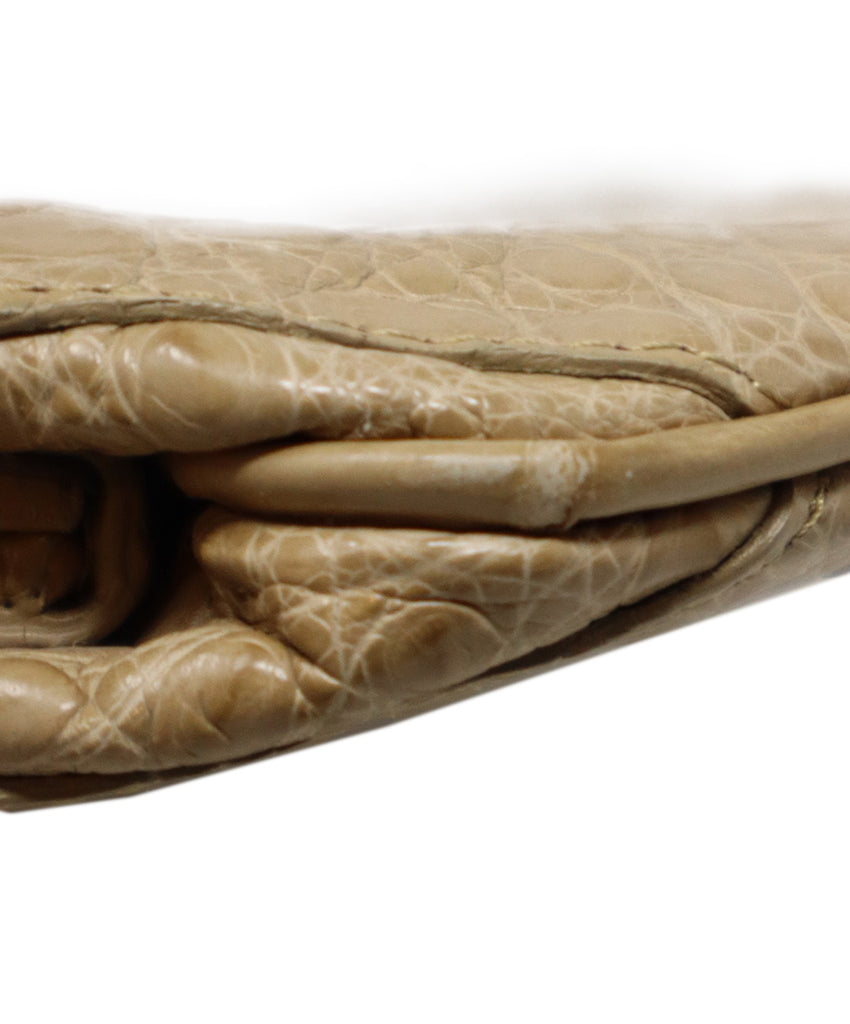 Nancy Gonzalez Beige Crocodile Leather Clutch 7