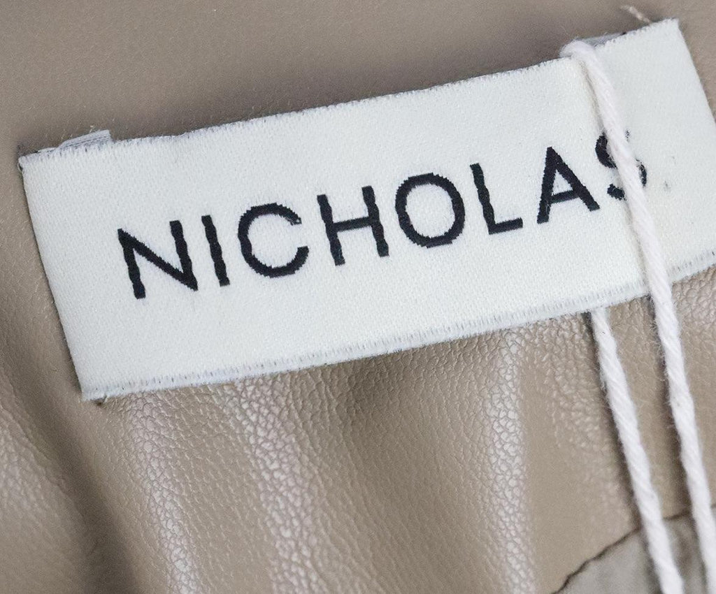 Nicholas Taupe Faux Leather Blazer Dress sz 4 - Michael's Consignment NYC