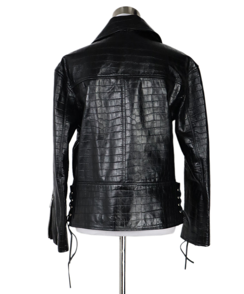 Nili Lotan Black Pressed Leather Biker Jacket 3