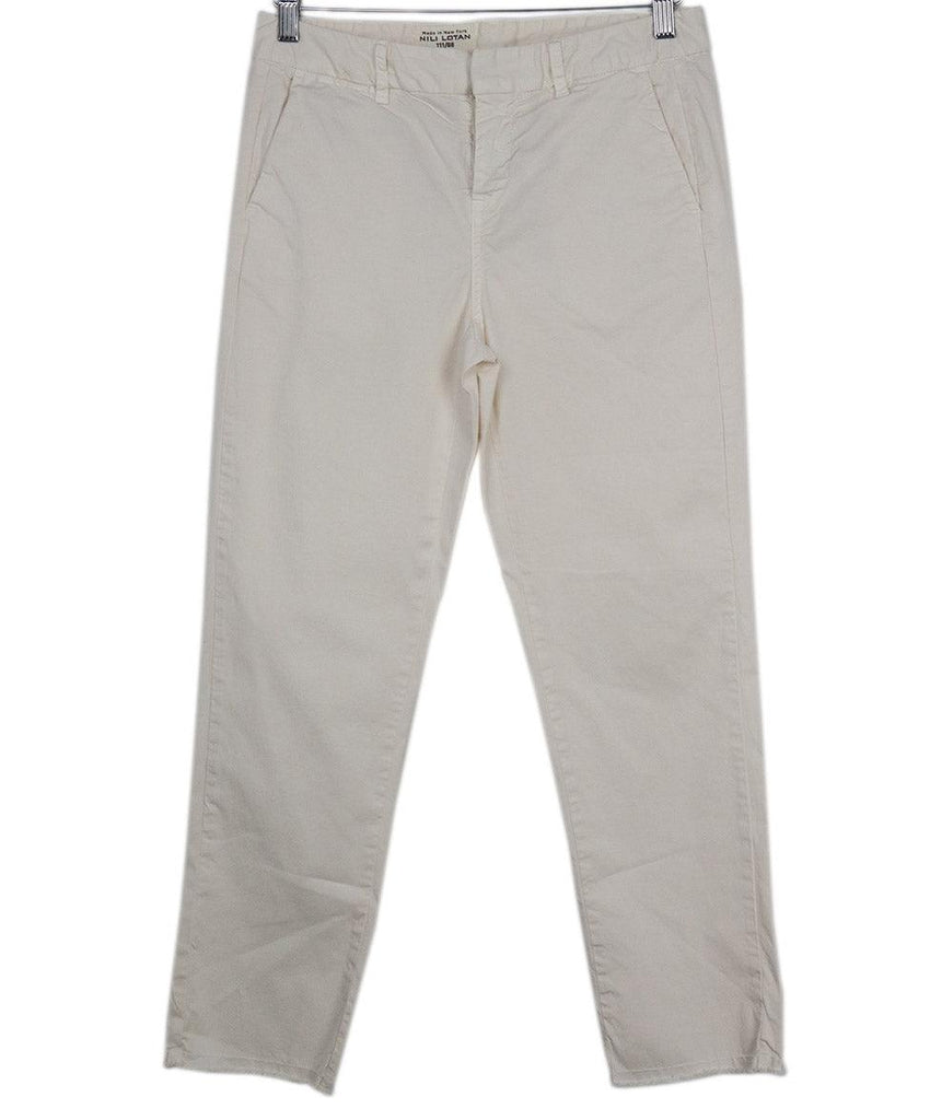 Nili Lotan White Cotton Pants 