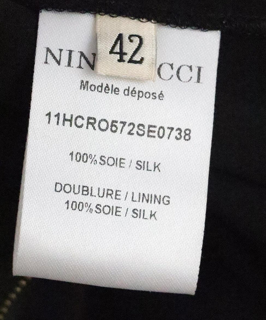 Nina Ricci Black Silk Sleeveless Dress sz 10 - Michael's Consignment NYC