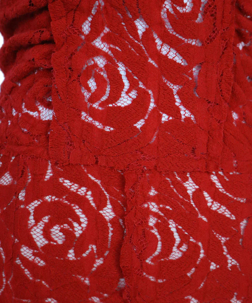 Nina Ricci Red Lace Dress 4