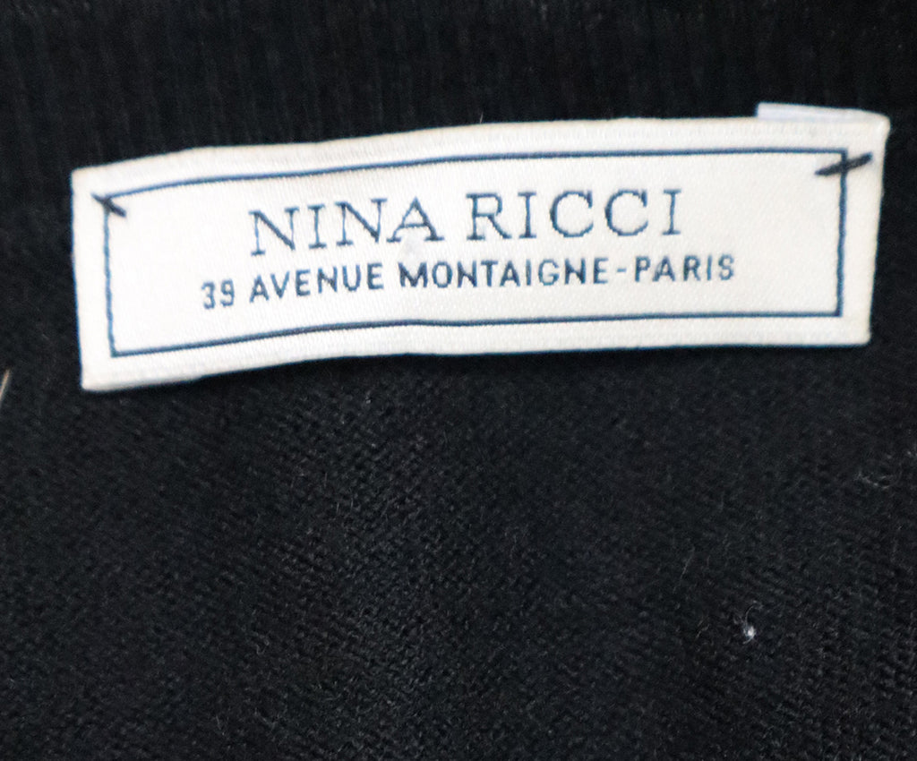 Nina Ricci Black Wool Cutwork Sweater 3