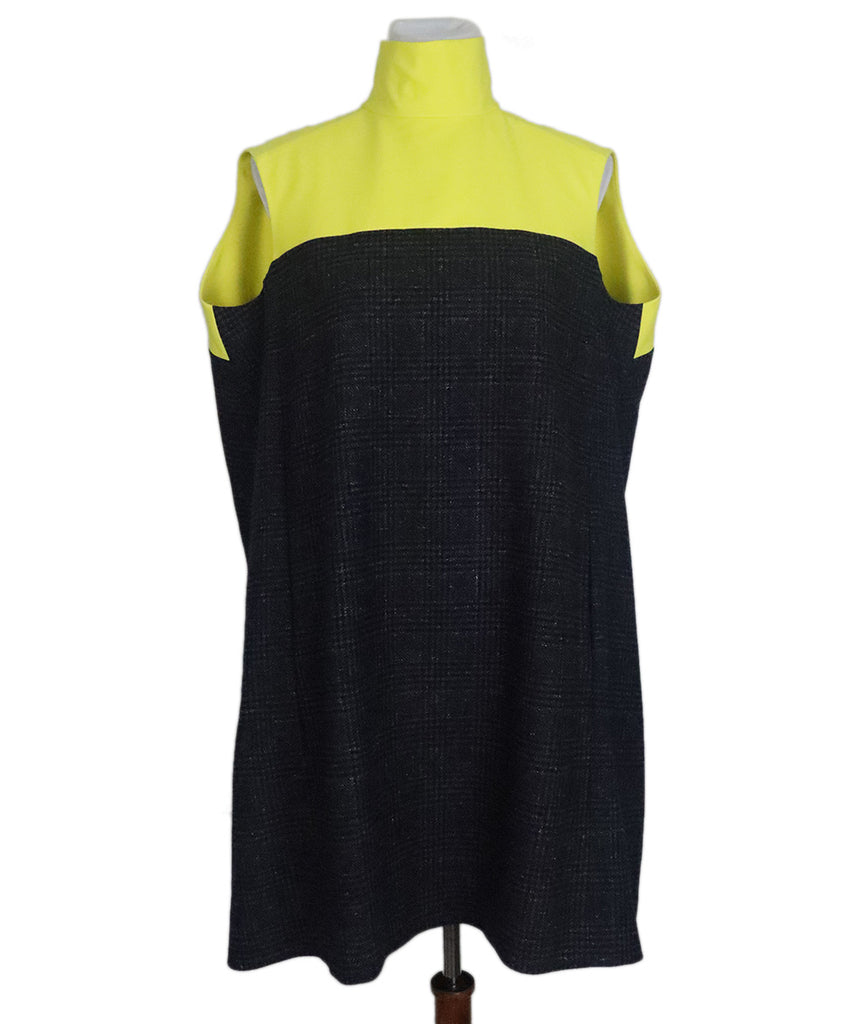 Nina Ricci Yellow & Charcoal Dress 