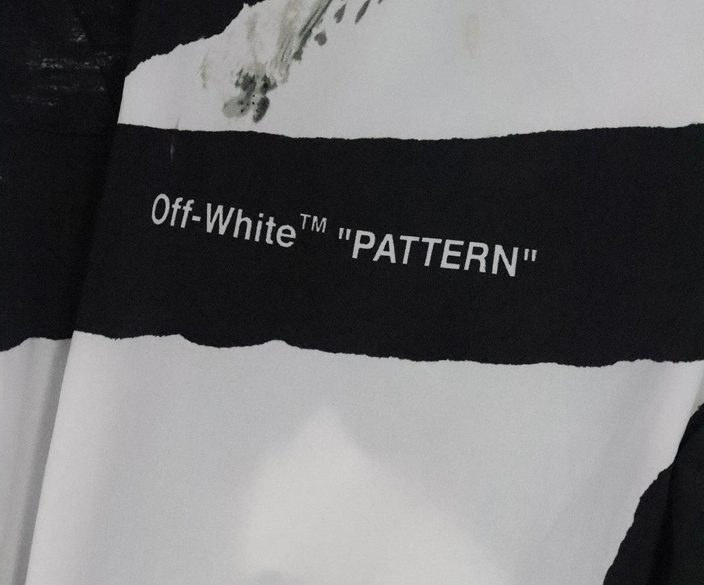 Off White Black & White Print Pants 4