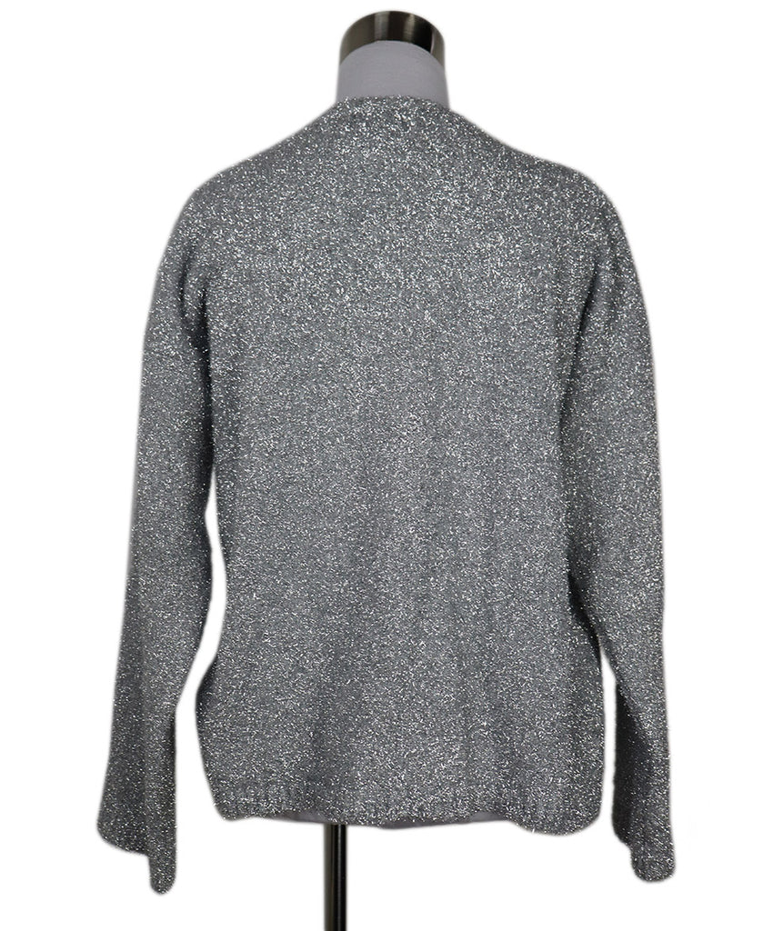 Off White Silver Lurex Sweater 2
