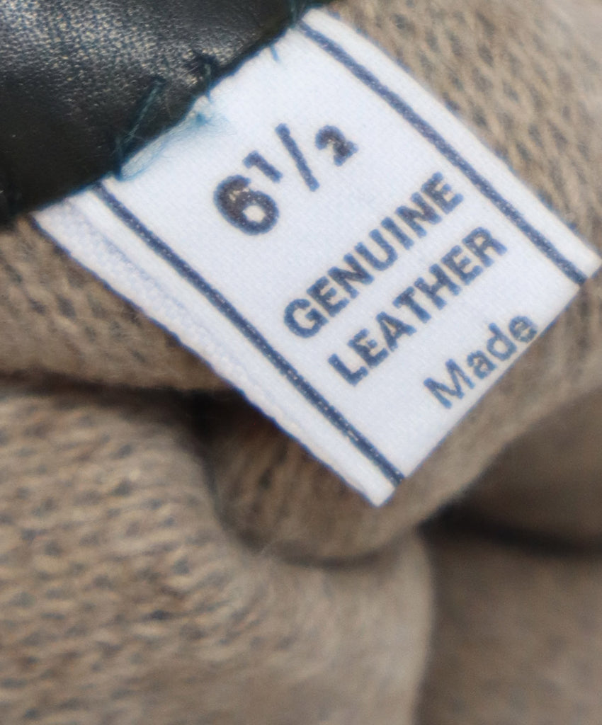 Olive Green Leather & Suede Gloves 2