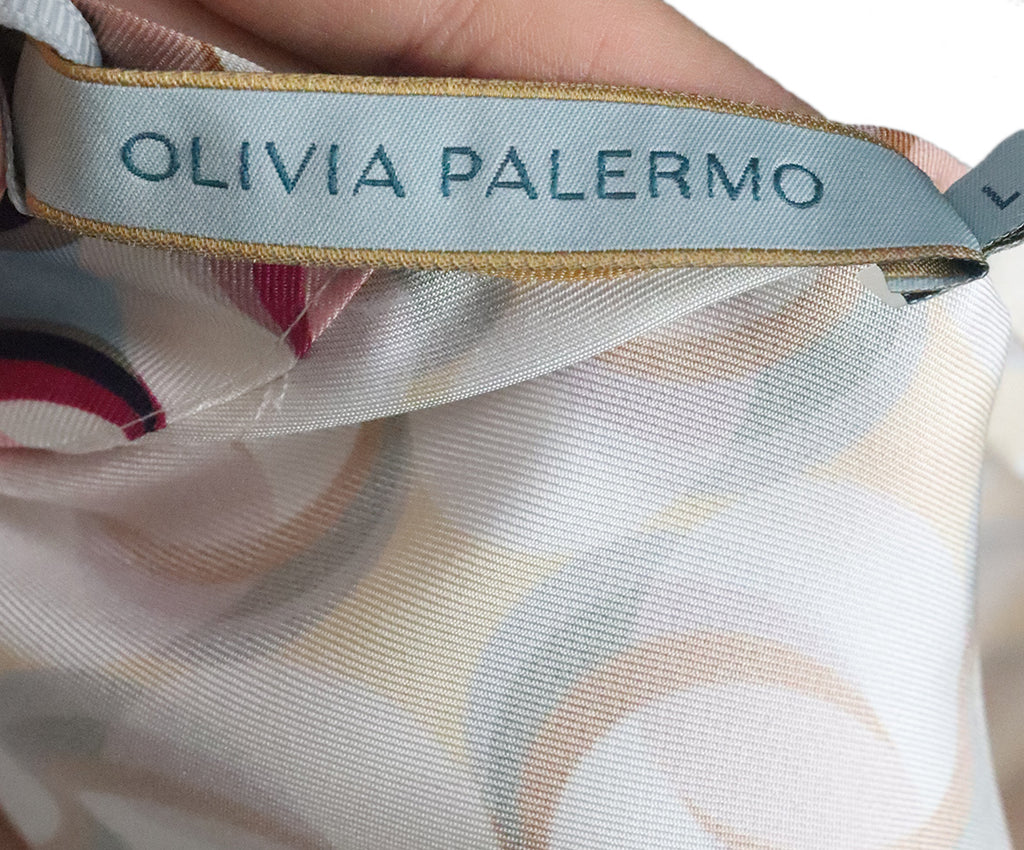 Olivia Palermo Multicolor Print Silk Top 3