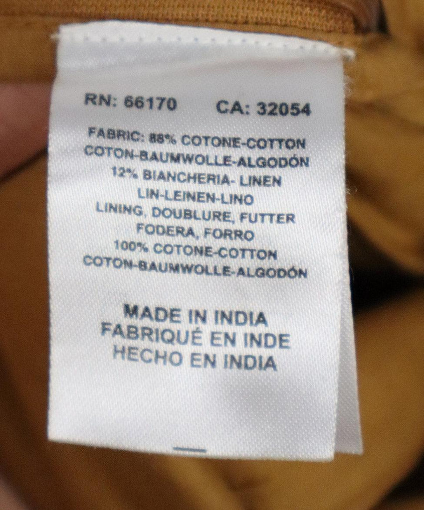 Ollari Tan Embroidered Linen Pants sz 2 - Michael's Consignment NYC
