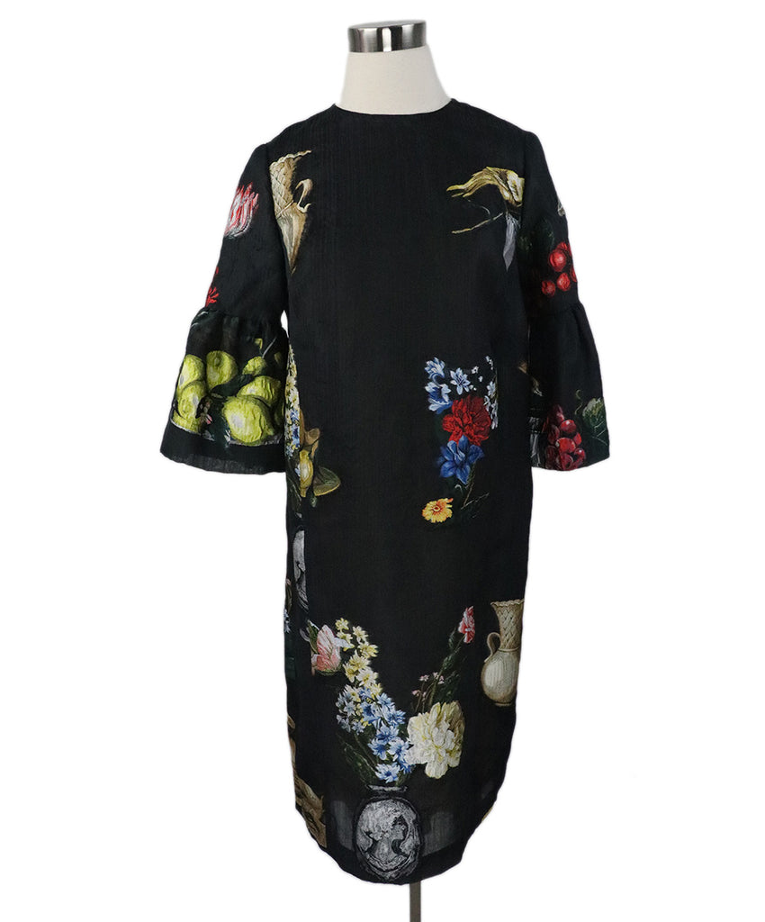 Oscar De La Renta Black Silk Polyester Dress 