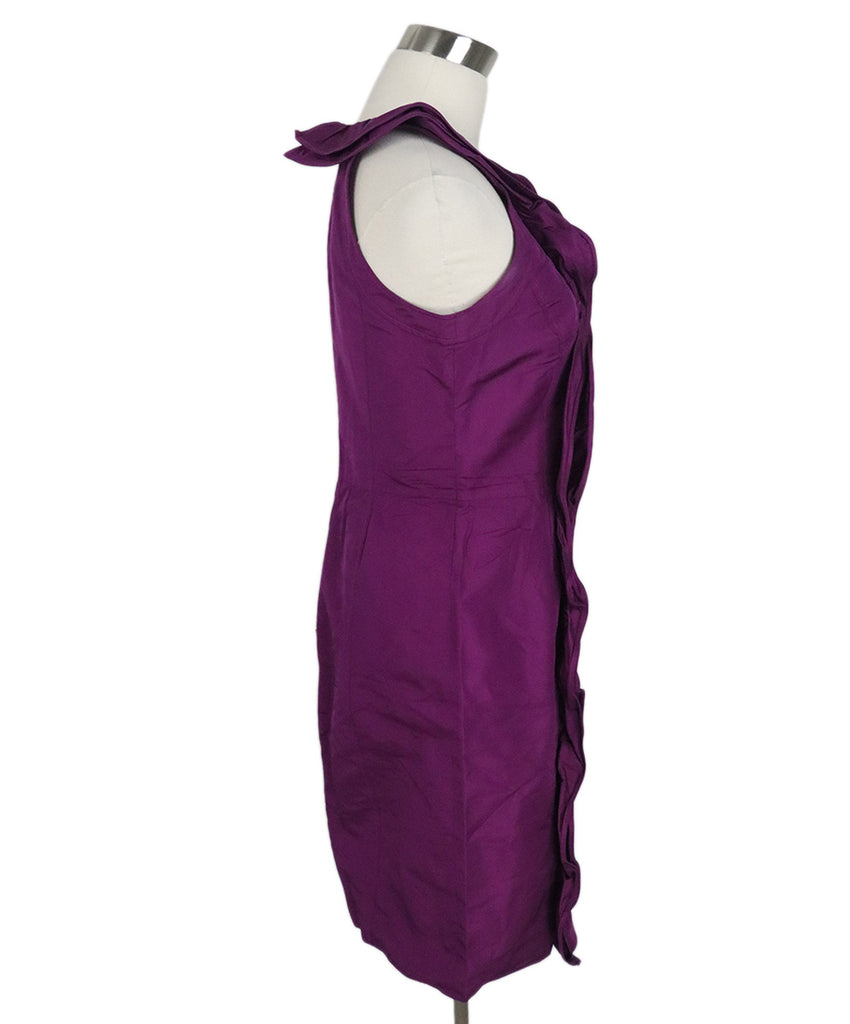 Oscar De La Renta Purple Silk Dress 1