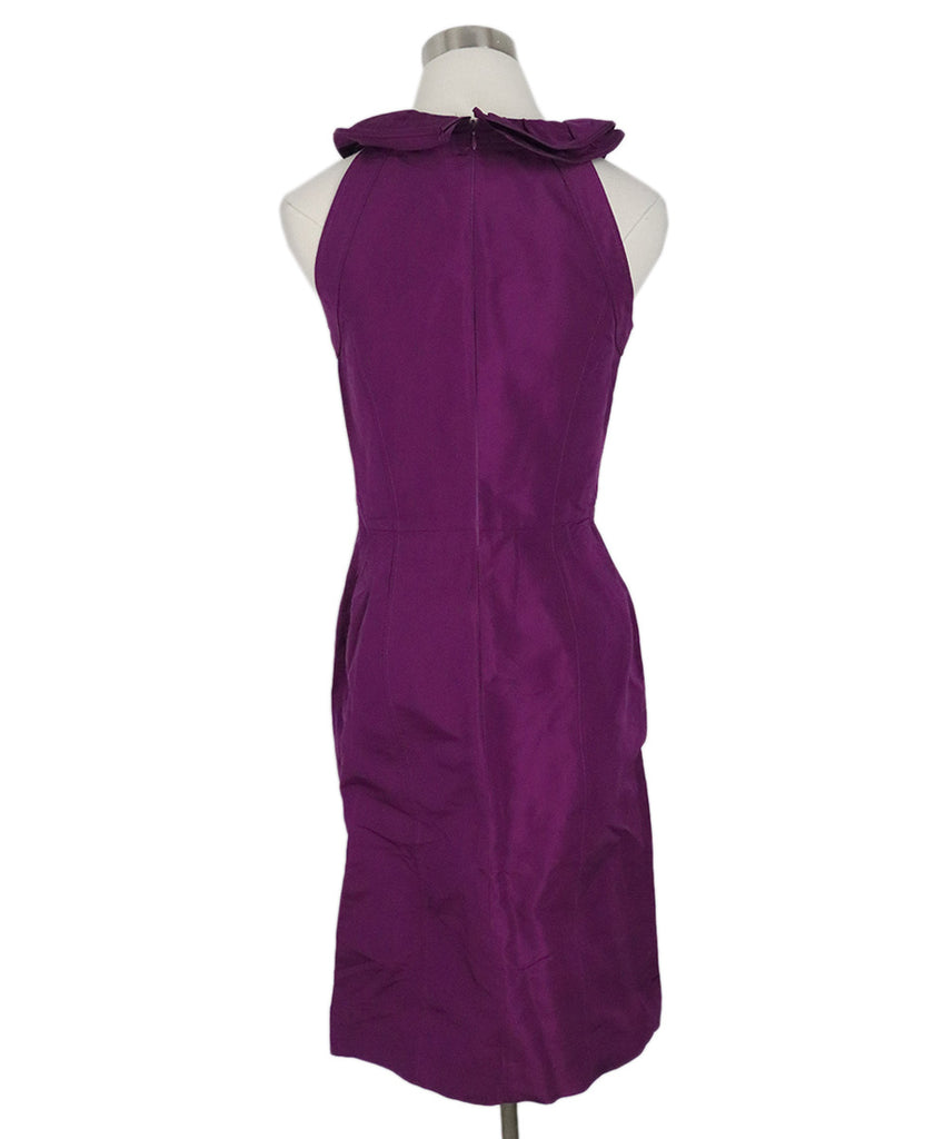 Oscar De La Renta Purple Silk Dress 2