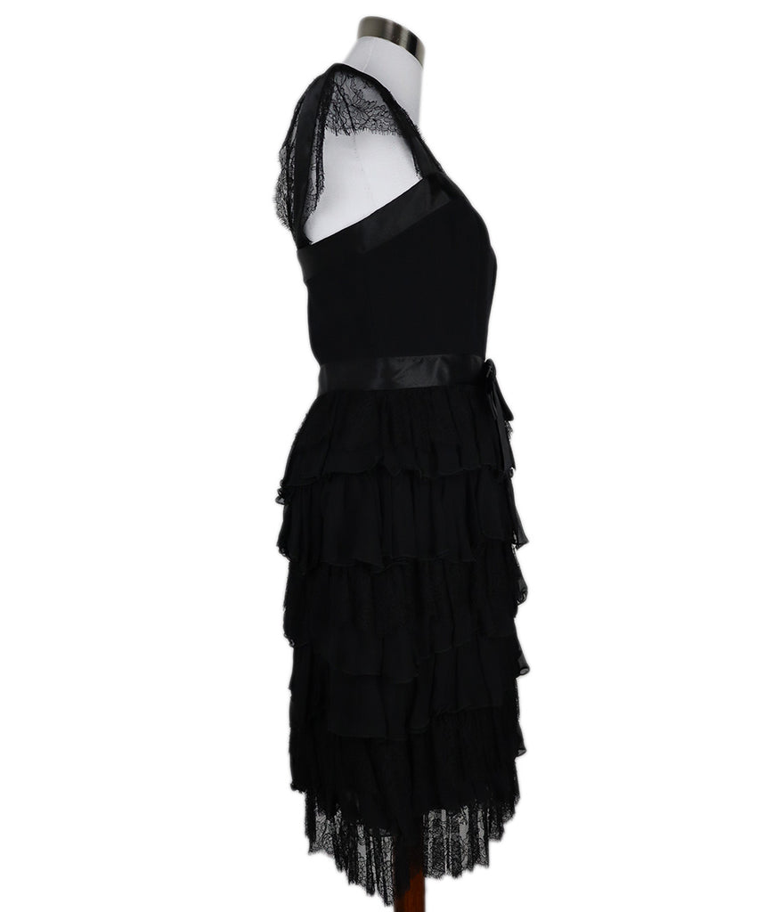 Oscar De La Renta Wool Lace Satin Bow Dress 1