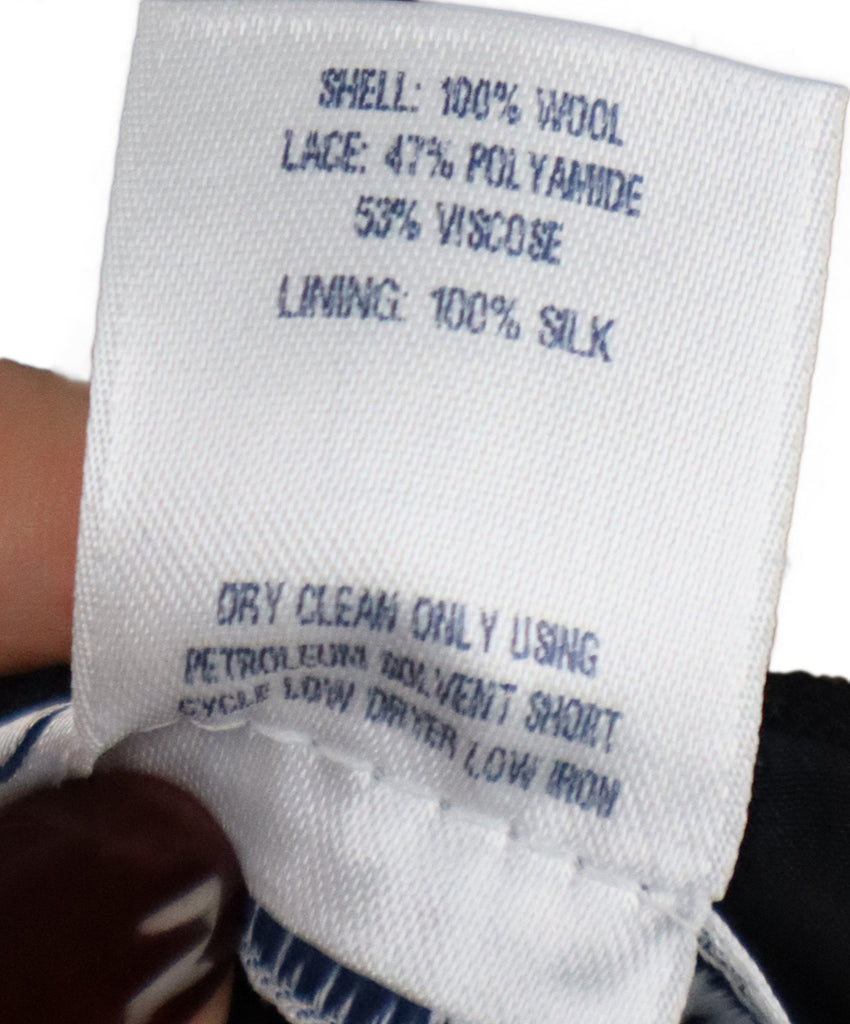 Oscar De La Renta Wool Lace Satin Bow Dress 4