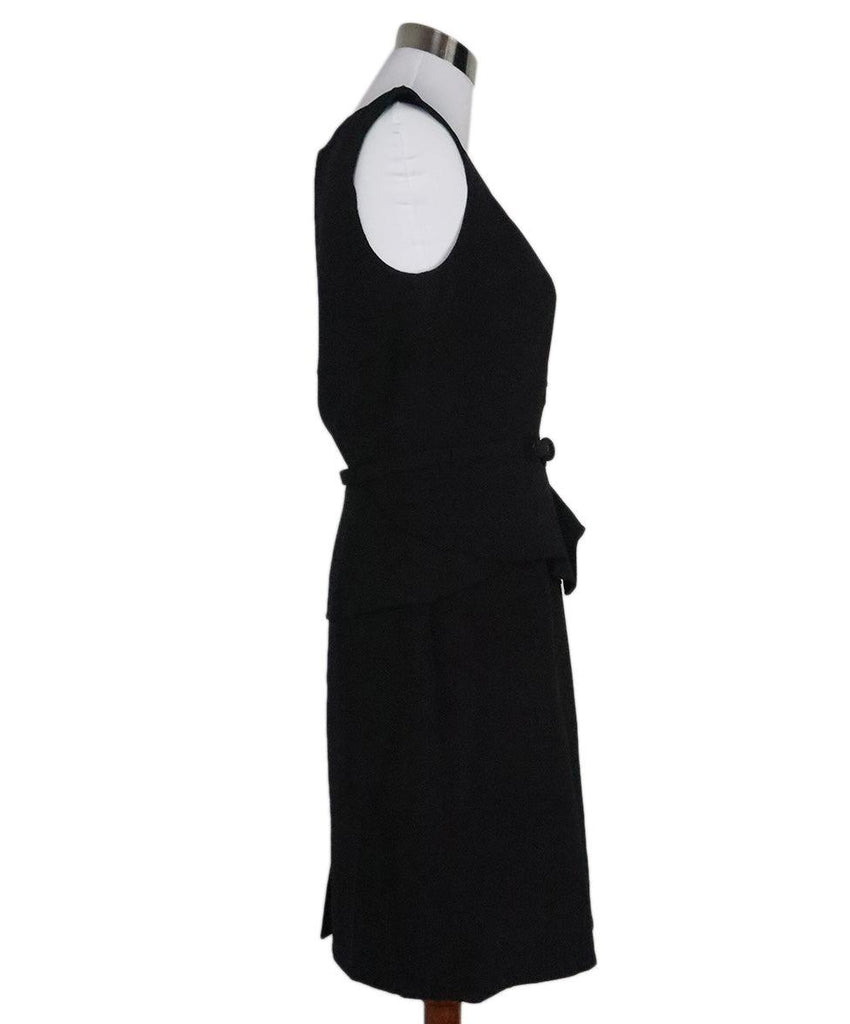 Oscar De La Renta Black Wool Dress sz 10 - Michael's Consignment NYC