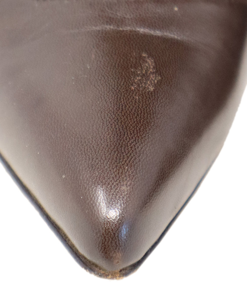 Oscar De La Renta Brown Leather Suede Boots 5