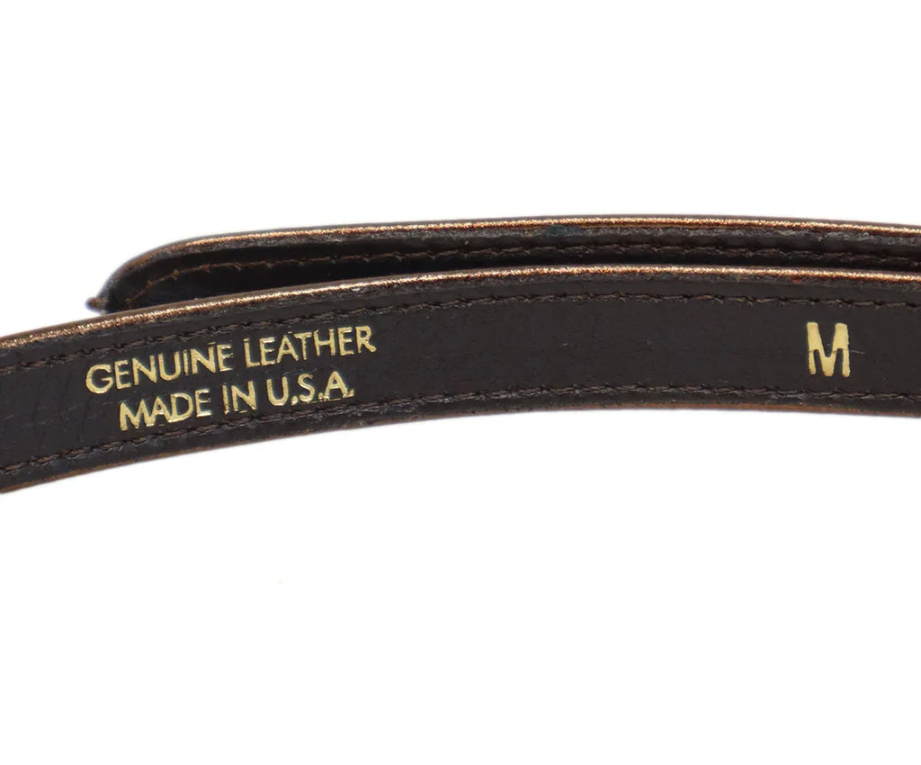 Oscar De La Renta Copper Leather Belt - Michael's Consignment NYC