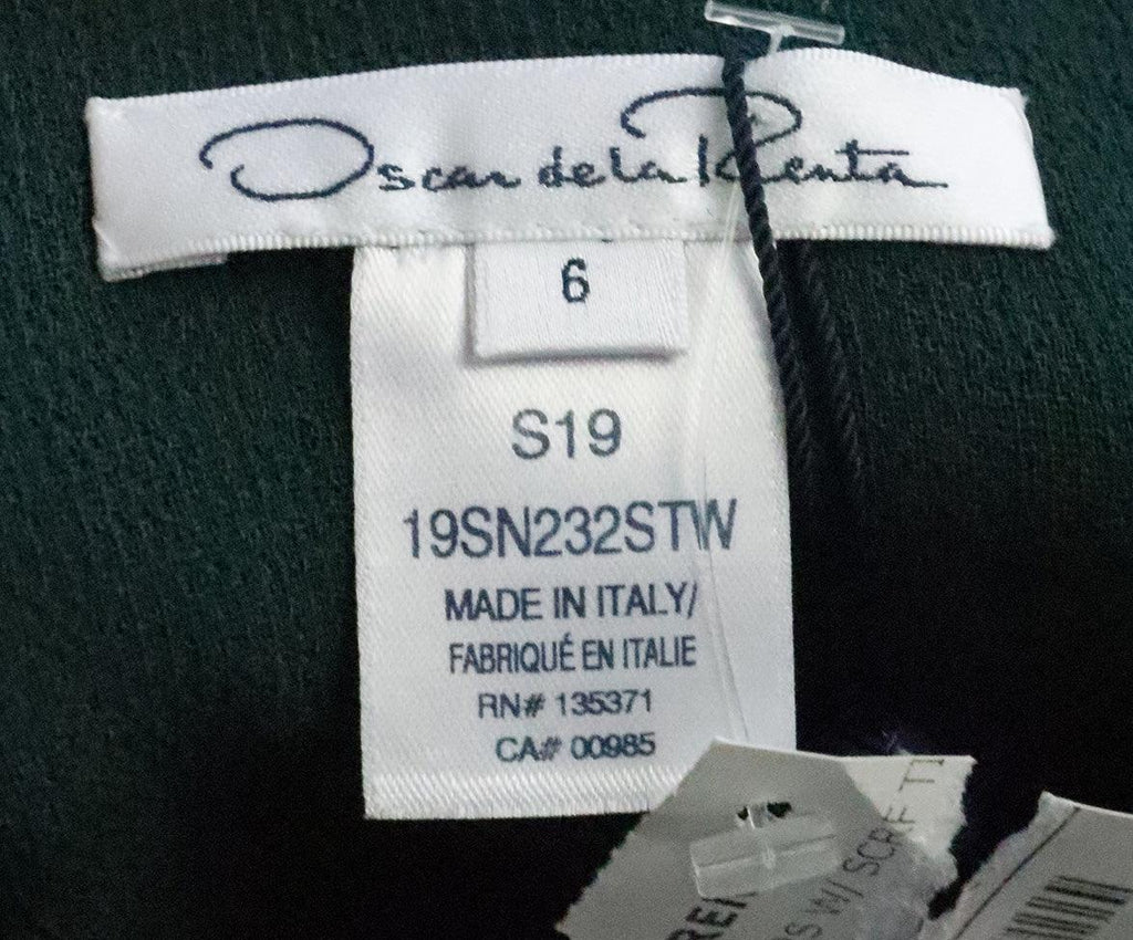 Oscar De La Renta Green Wool Dress sz 6 - Michael's Consignment NYC