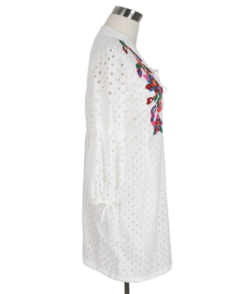 PatBo White Cotton Eyelet Dress 1