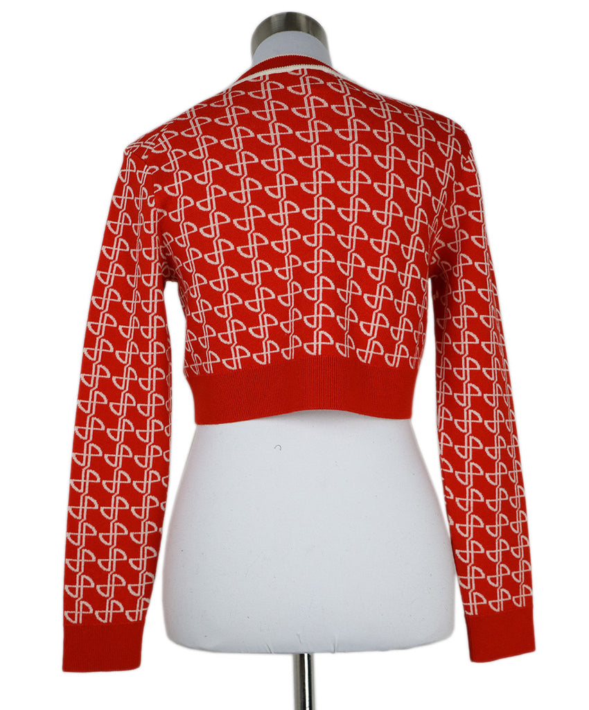 Patou Red & White Print Wool Crewneck 2