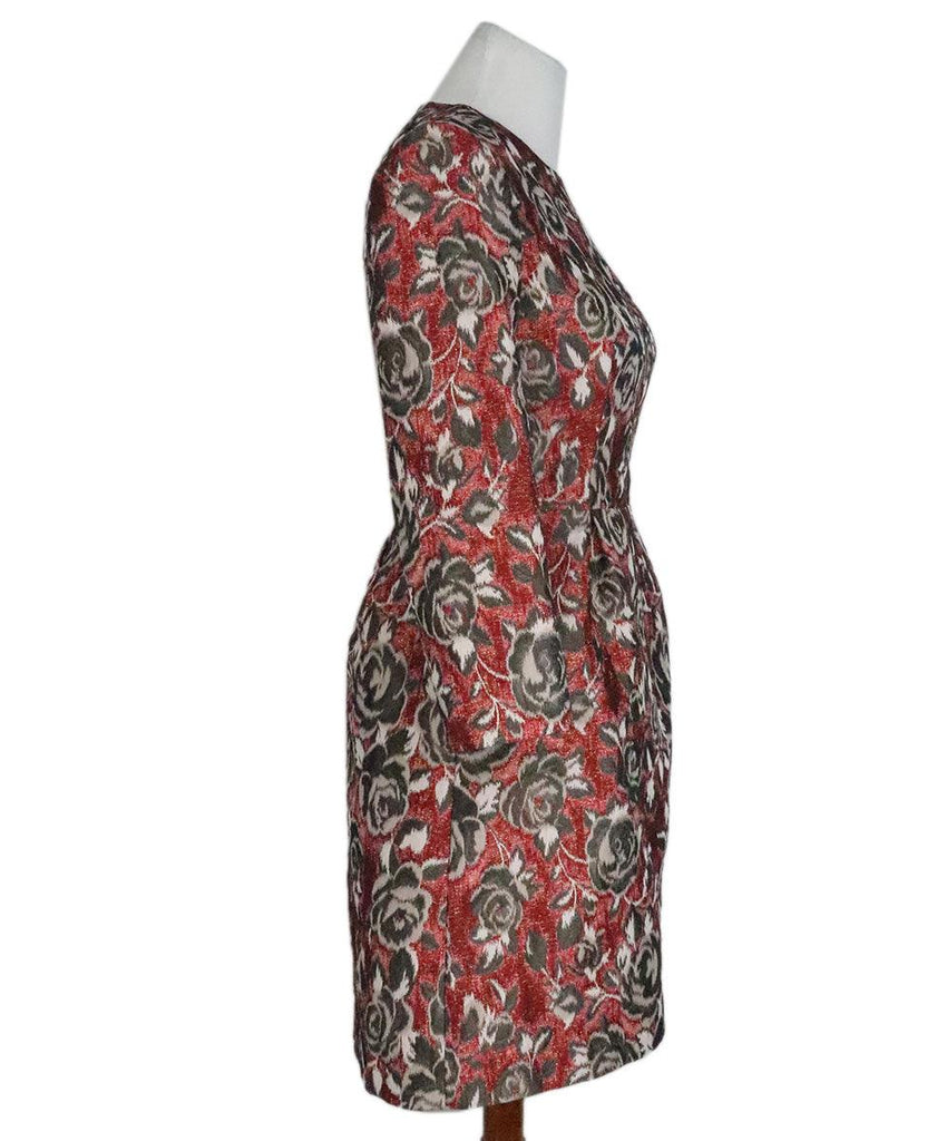 Paule Ka Red & Grey Floral Dress sz 4 - Michael's Consignment NYC