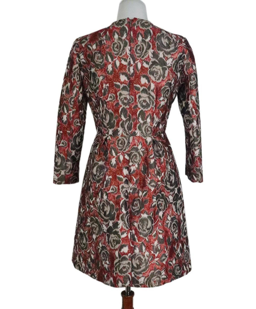 Paule Ka Red & Grey Floral Dress sz 4 - Michael's Consignment NYC