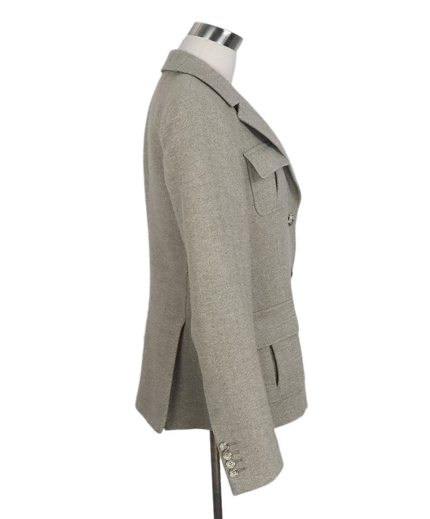Pauw Grey Wool Cupro Blazer 1