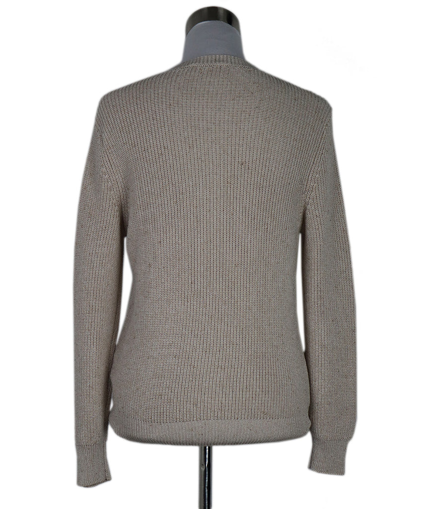 Peserico Ivory & Bronze Knit Sweater 2