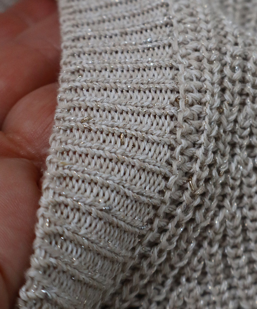 Peserico Ivory & Bronze Knit Sweater 5