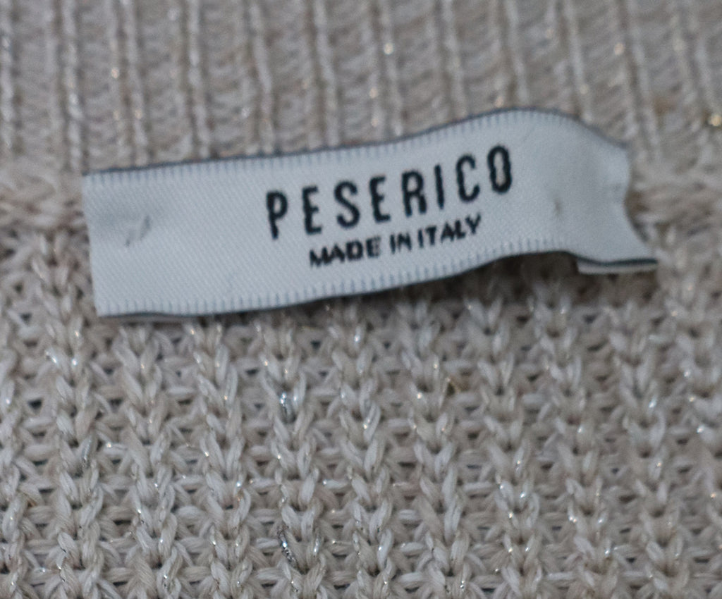 Peserico Ivory & Bronze Knit Sweater 3