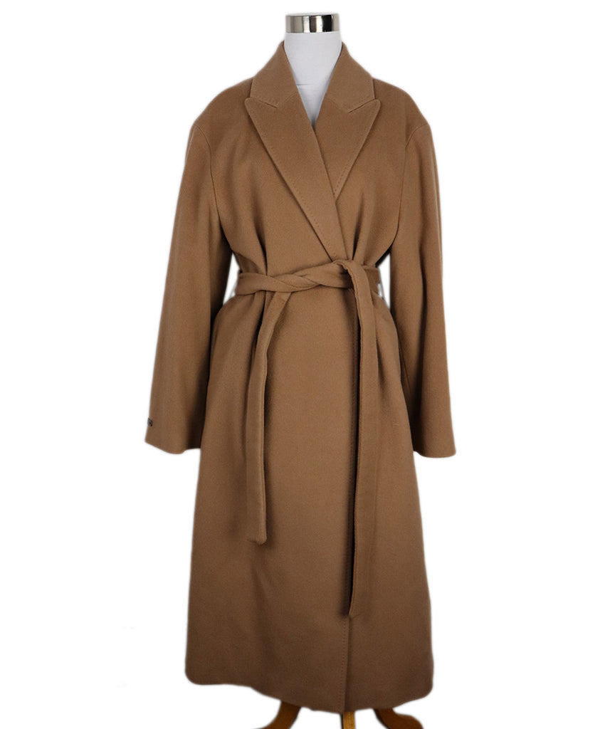 Peserico Camel Wool Long Coat 