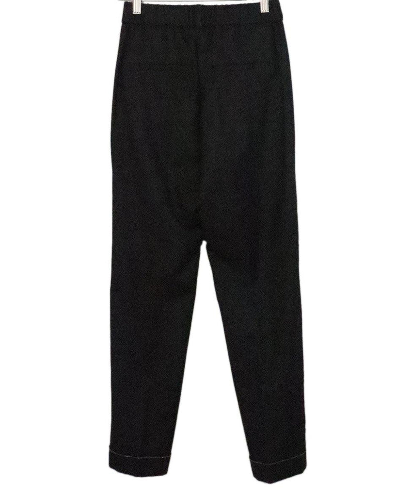 Peserico Charcoal Wool & Lurex Pants sz 2 - Michael's Consignment NYC