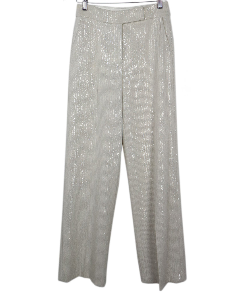 Peserico Ivory Sequin Pants 