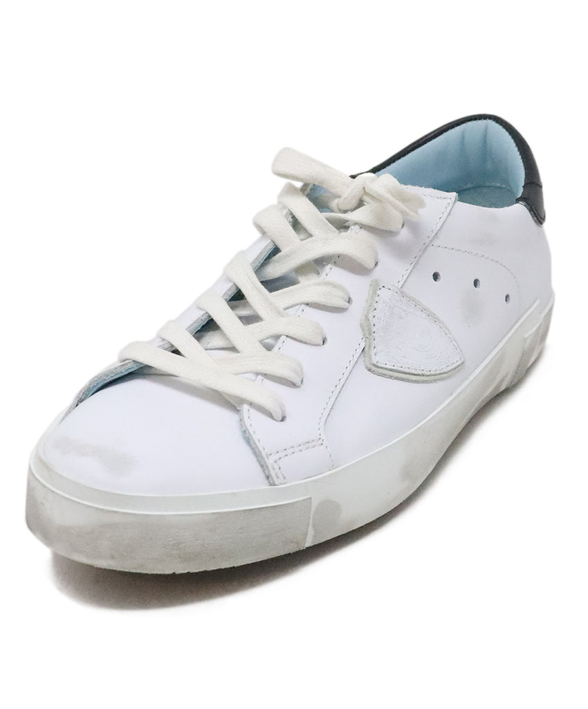 Philippe Model Black & White Leather Sneakers 