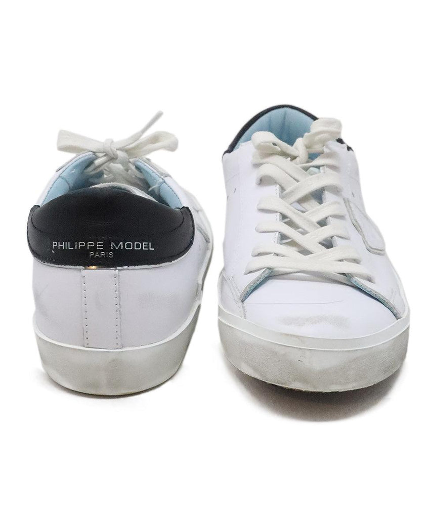 Philippe Model Black & White Leather Sneakers sz 10 - Michael's Consignment NYC