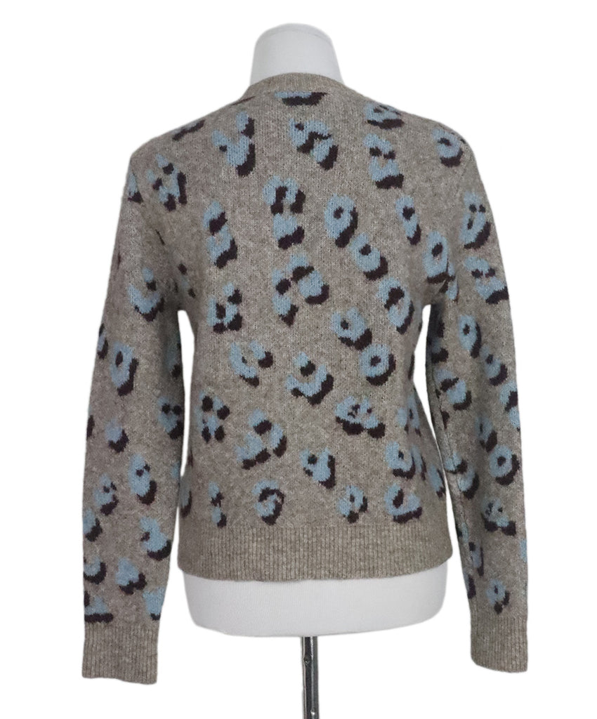 Phillip Lim Grey Leopard Print Wool Sweater 2