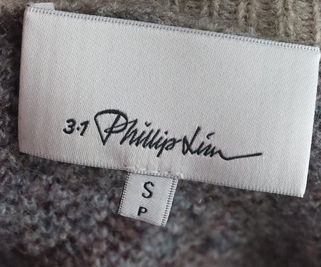Phillip Lim Grey Leopard Print Wool Sweater 3