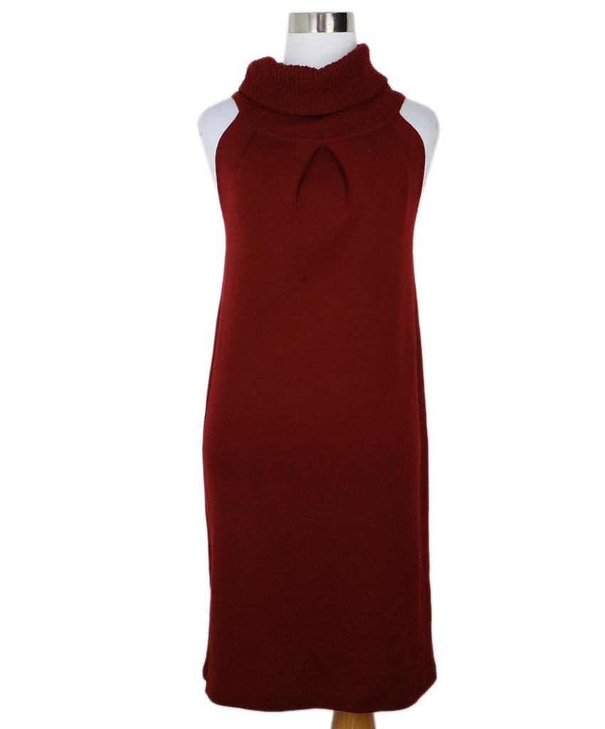 Piazza Sempione Burgundy Wool Dress 