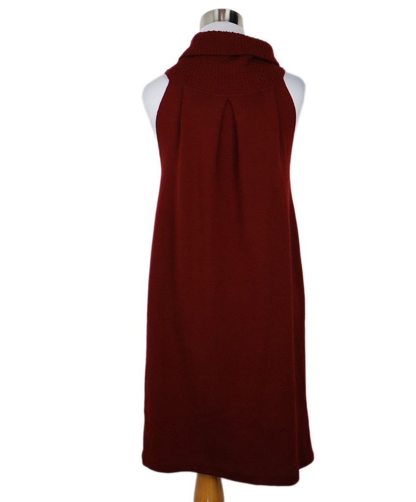 Piazza Sempione Burgundy Wool Dress 2