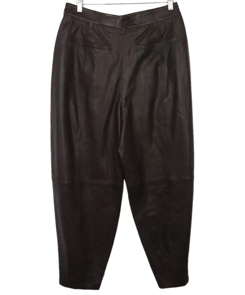 Polo Brown Leather Pants 1