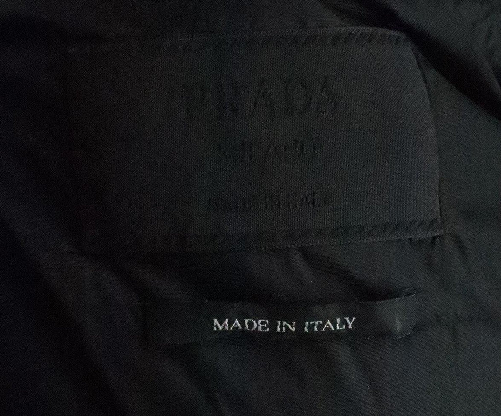 Prada Black Down Coat w/ Fur Trim sz 8 - Michael's Consignment NYC