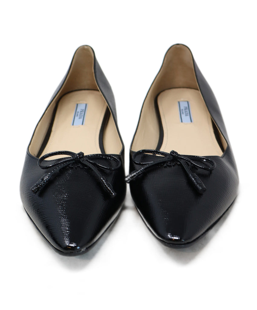 Prada Black Leather Flats 3
