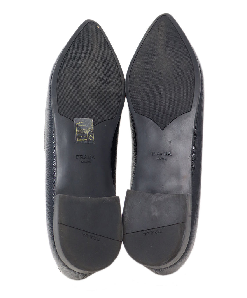Prada Black Leather Flats 4