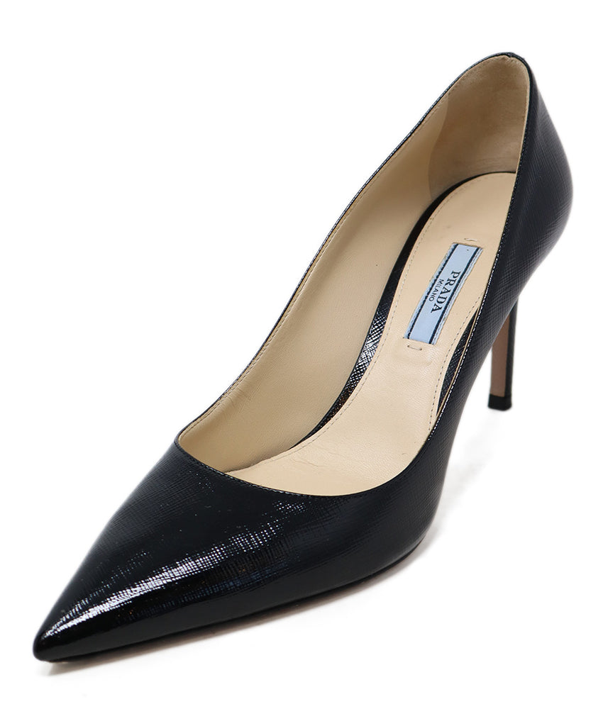 Prada Black Leather Heels 