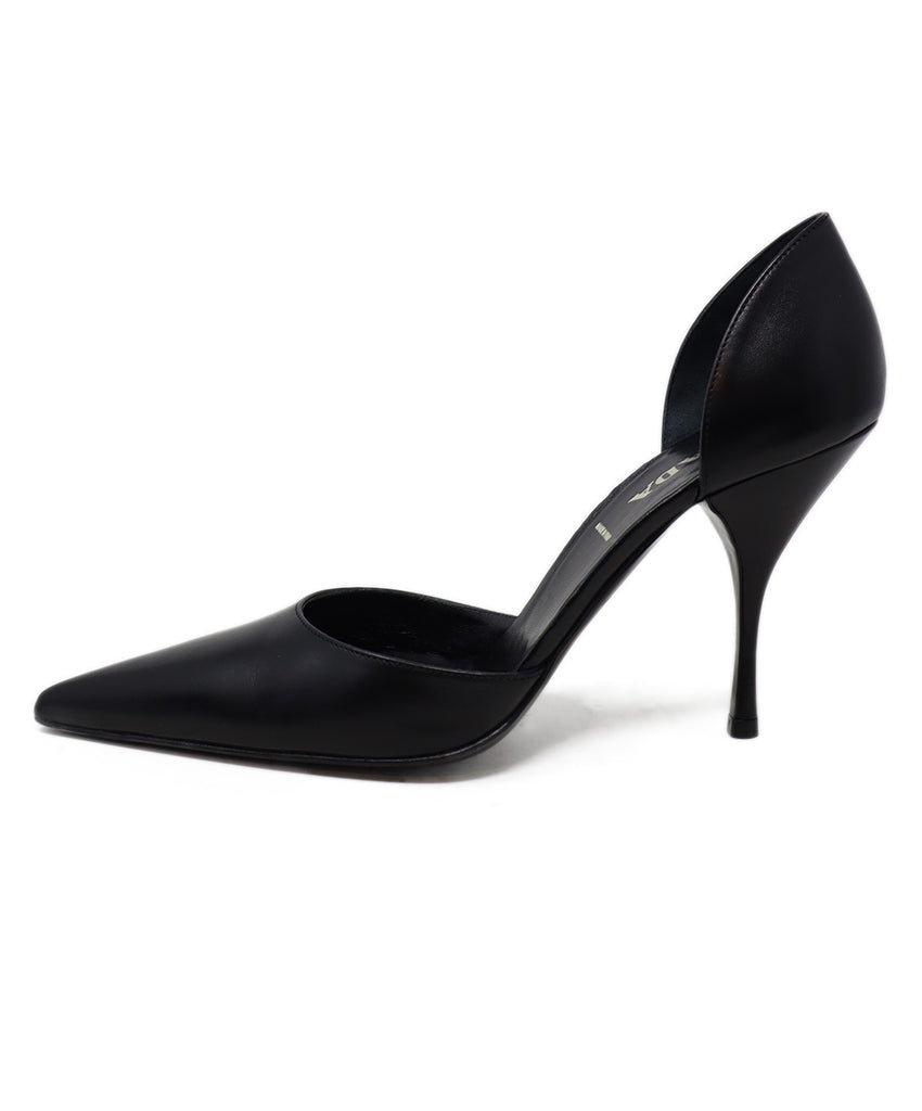 Prada Black Leather Heels sz 7 - Michael's Consignment NYC