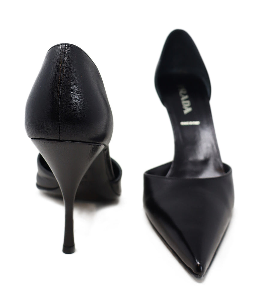 Prada Black Leather Heels sz 7 - Michael's Consignment NYC